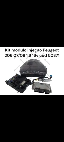 Kit módulo injeção Peugeot 206 07/08 1.6 16v