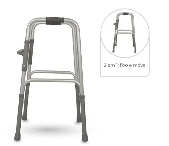 Andador 2 em 1 Fixo e Móvel Novo