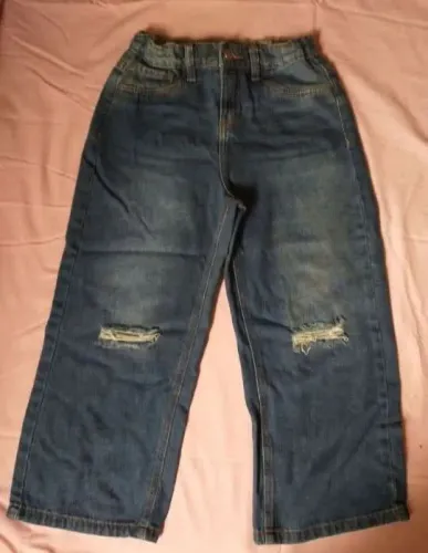 Calça infantil Tam 10 Jeans Destroyed 
