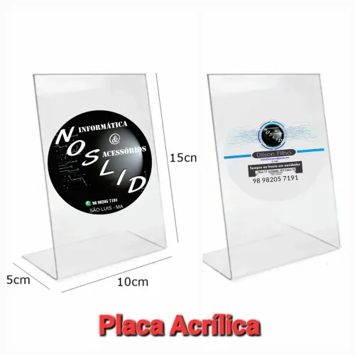 Placa de Pix 10x15 Acrílico 