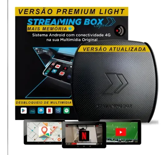 Streaming Box Light Faaftech 64gb + 128gb Sd + 4gb Ram Preto Padrão