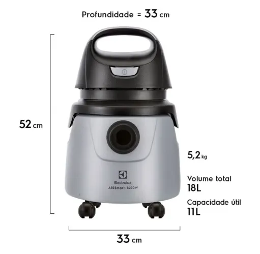 Eletrolux Aspirador de Agua e Pó  1400W 18L  124V