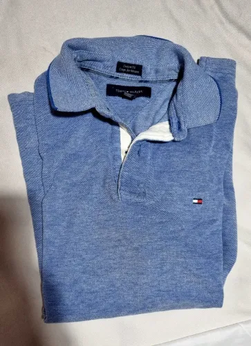 Camisa Polo Tommy Hilfiger Azul Custom Fit