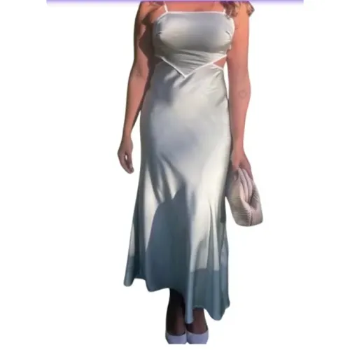 Vestido verde agua ocasião Festas / Casamento tamanho M em seda com ótimo caimento