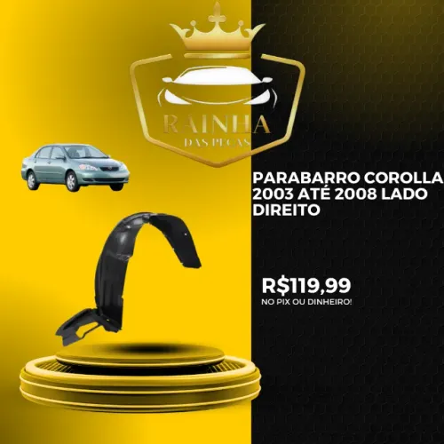 Parabarro Corolla 2003 até 2008 Lado Direito