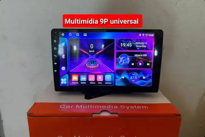 Multimídia  Android 9 4ram 64g g carplay YouTube wifi Waze Netflix Universal 