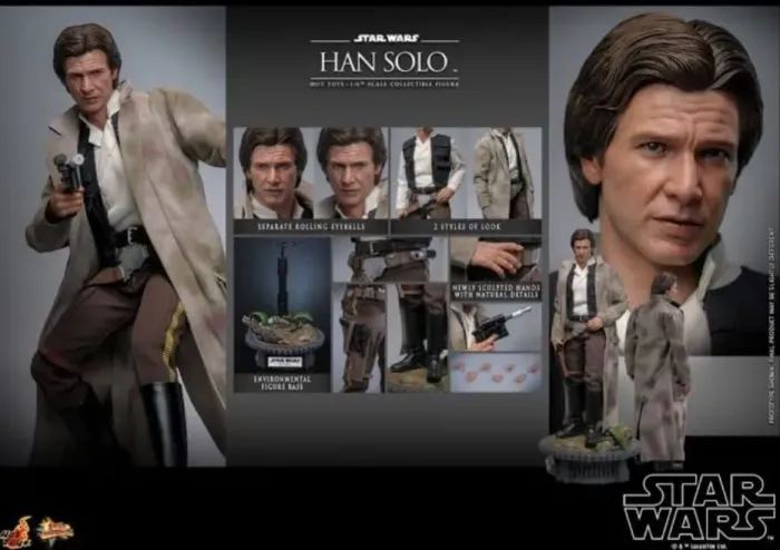 Hot toys Han Solo Endor STAR wars episode 6  leia organa Luke Skywalker Darth Vader anakin