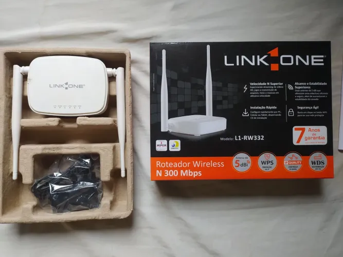 Roteador One novo, na caixa 300 Mbps
