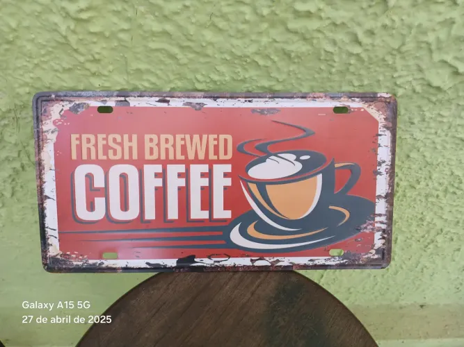Placa Decorativa em lata