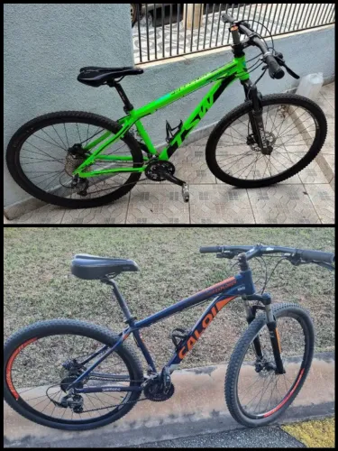 Duas aro 29 com freio hidráulico Shimano
