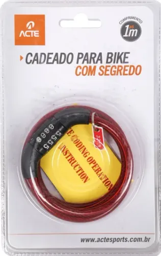 cadeado para bicicleta com segredo espiral acte a21