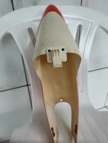 Canopy helicóptero raptor 50 V2 a combustão,usado com detalhes va pintura do nariz compre