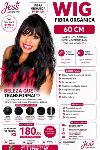 PERUCA (WIG) PREMIUM NATURAL - PRONTA ENTREGA 