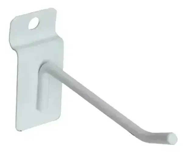 100 Ganchos P/ Painel Canaletado De 10cm Branco