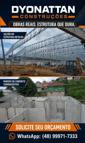 Paredes de casas pré-moldadas em concreto/galpões pré-moldadose e em estruturas metálicas