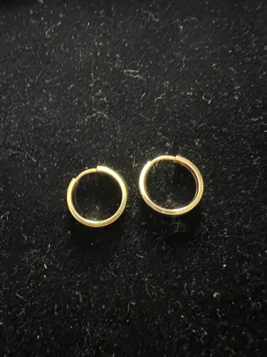 Brinco argola ouro 18k. Diâmetro: 16mm