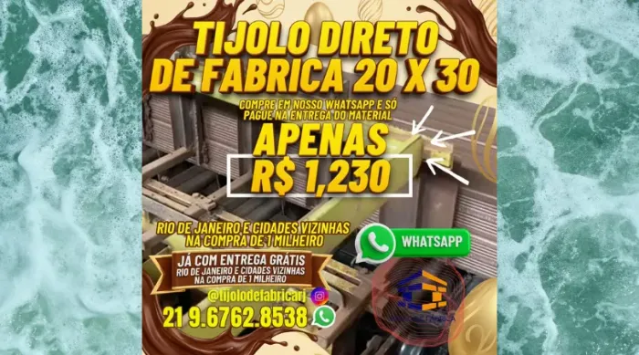 tijolo 8 furos 5 milheiros menor preço 