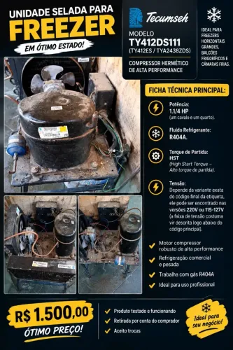 Motor compressor hermético