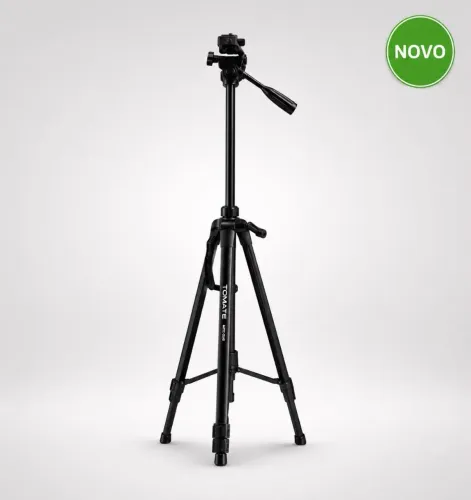 Tripé Profissional para Câmera e Celular Ajustável Até 1,60 m