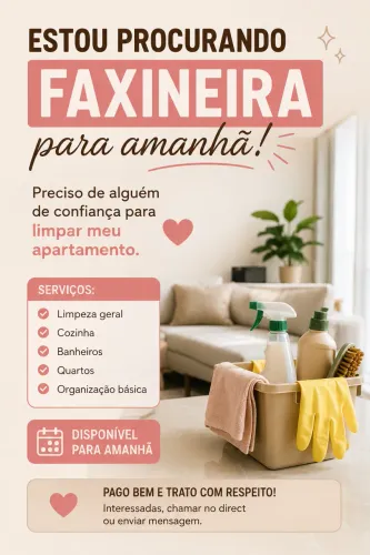 Procuro faxineira