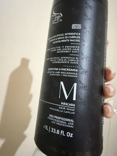 Máscara capilar Zap Cosméticos 1 L Nova. Embalagem de 1 litro.