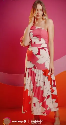 Bazar de Luxo Vestido Midi MaxiFloral Deep