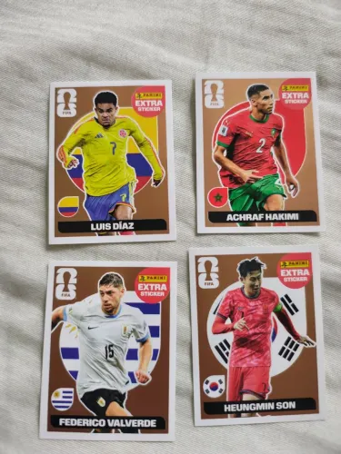Figurinhas Legenda Bronze - Luiz Dias, Valverde, Son e Hakimi