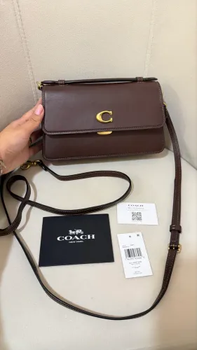 Bolsa Coach Marrom Maple Juno bag Original