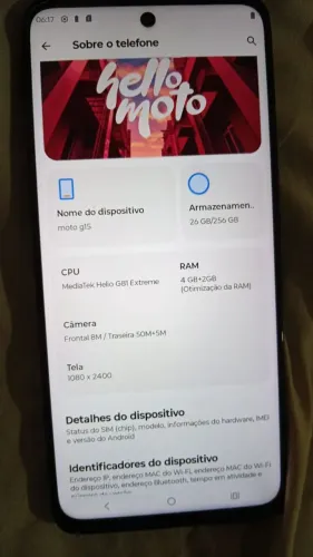 Celular moto G.15.semi.novo.256 gigas função FNC