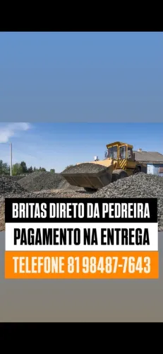 Brita britas 12, 19, cascalinho - pague na entrega - Recife e toda região metropolitana