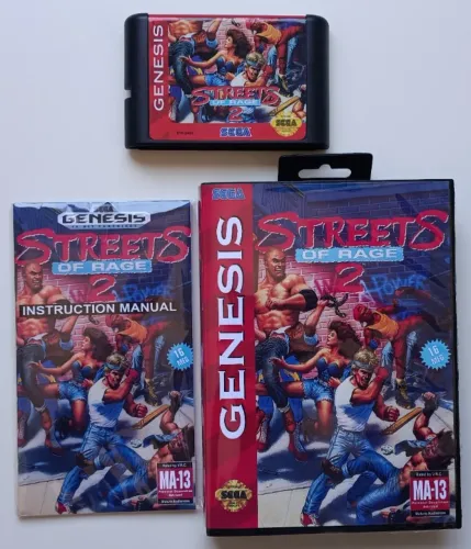Jogo Streets Of Rage 2- Mega Drive Com Capa E Manual
