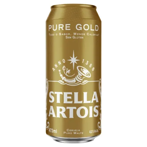 Stella Pure Gold 473ml Latão Caixa 12 unidades