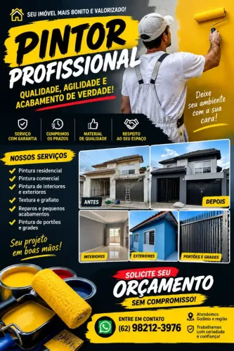 ? PINTOR PROFISSIONAL | PINTURA DE CASAS, APARTAMENTOS E COMÉRCIOS | ORÇAMENTO GRÁTIS!