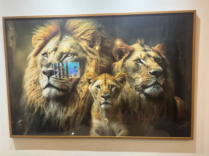 Quadro familia leão