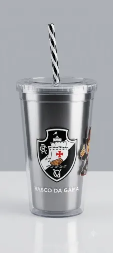 Vendo copo duplo do vasco original com tampa de vidrez