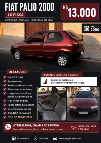 Fiat Palio EX 1.0 MPI 2P 2000