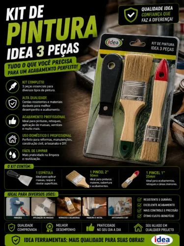 KIT DE PINTURA IDEA 3 PEÇAS