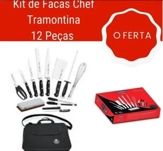 Kit de Facas profissionais Tramontina com 12 Peças