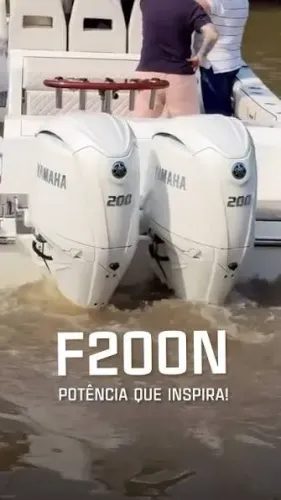 Parelha Yamaha 200HP Branco - Motor Novo 