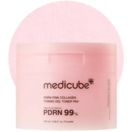 Medicube Salmon DNA PDRN Pink Collagen Jelly Pad | Almofadas de gel tônico