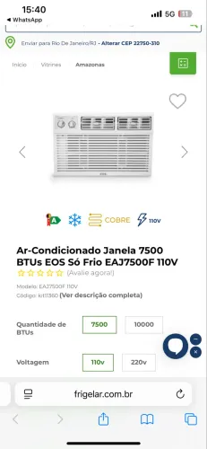 Vendo ar condicionado com apenas 4 meses de uso, ainda na garantia