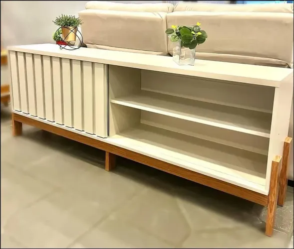 Rack Bancada New Aurora 1,88m para TV até 75? - Lindo e Moderno
