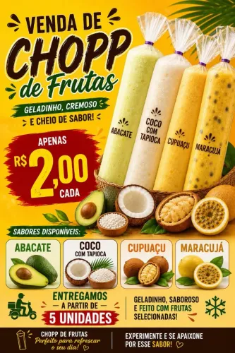 Fazemos chopp para revenda R$ 2,00