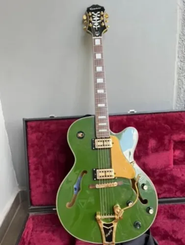 Guitarra Epiphone Emperor Swingster Forest Green Metallic + Case Rígido