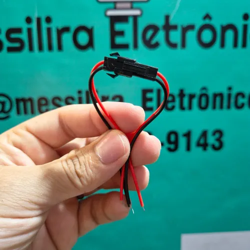 Par de conector 2 pinos macho e fêmea