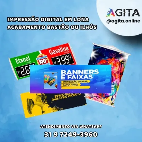 IMPRESSÃO DIGITAL EM LONA - BANNERS E FAIXAS PERSONALIZADAS