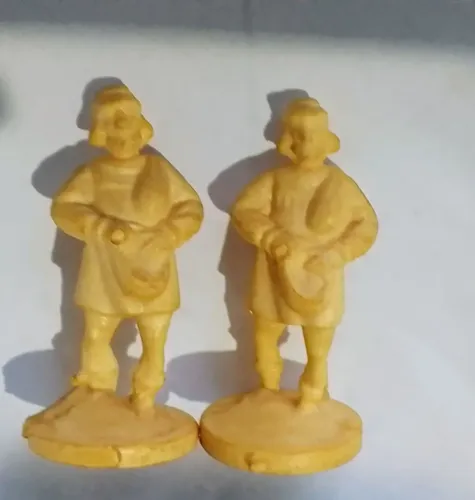 Par de peões jogo xadrez Gulliver década de 70 Marfim