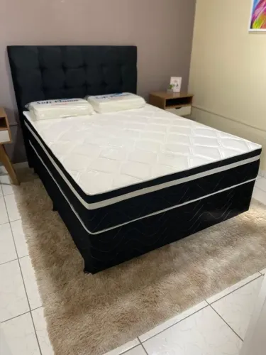 Cama Casal com Colchão e Base Individual com Entrega Imediata Prime Pocket Soft Pluma