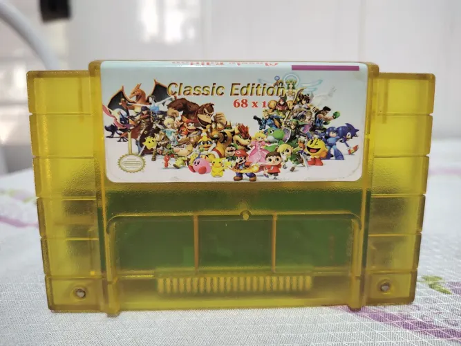Cartucho 68 in 1 Super Nintendo com Bateria e save. 