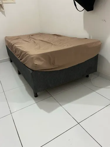 Cama box solteiro com colchão separado da base